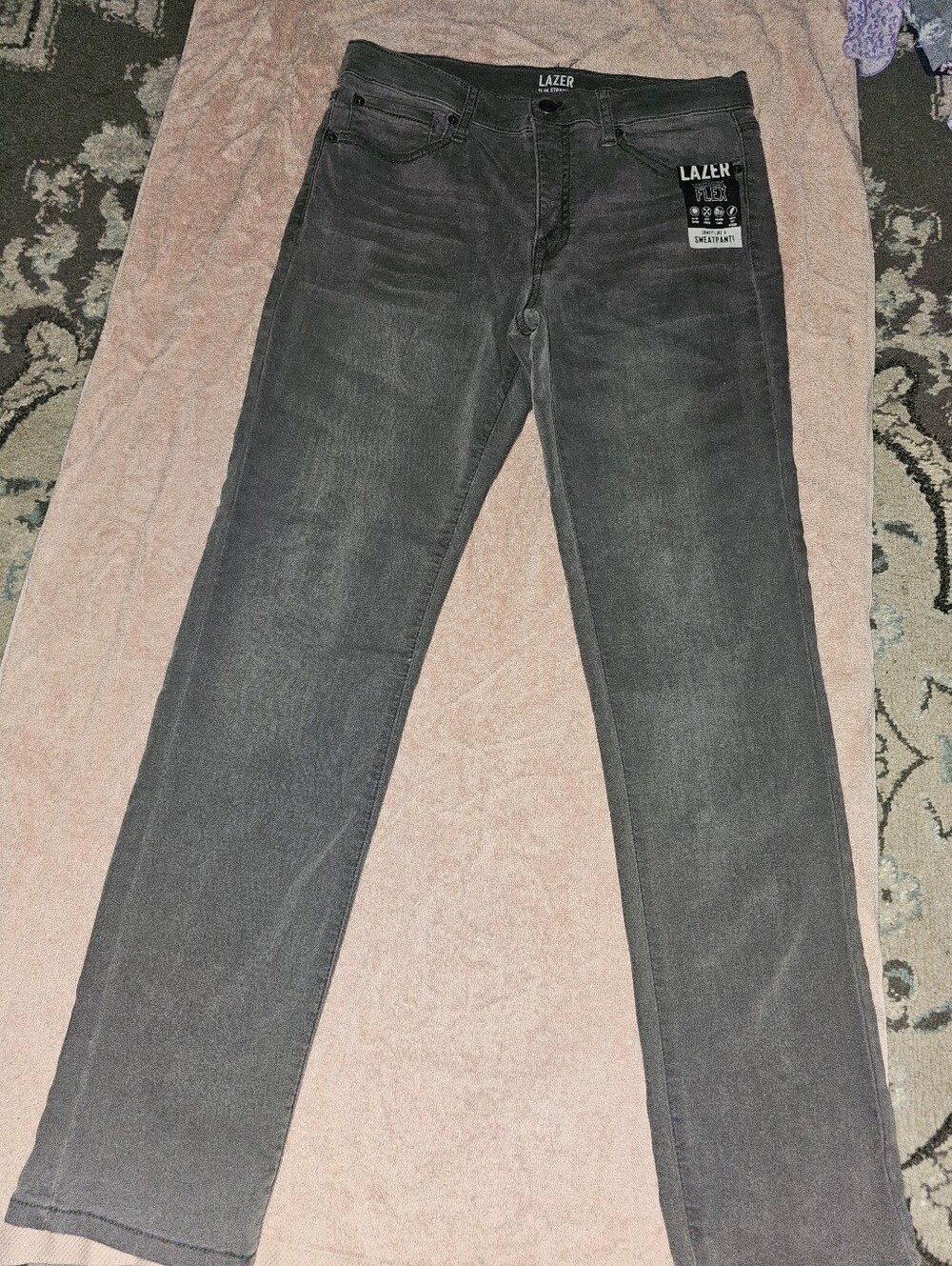 Lazer Youth  Flex 5 pkt Slim Straight Knit Denim Jeans  Sz 14 NWT